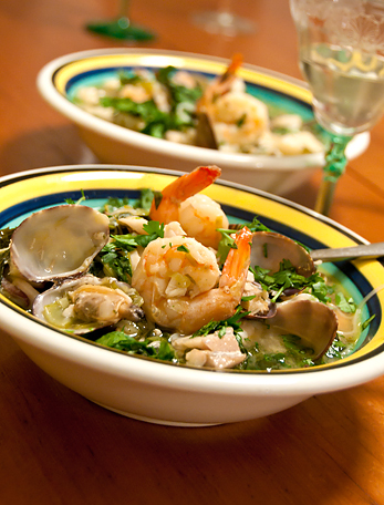 Thai-Style Seafood Rice Stick Noodle Soup